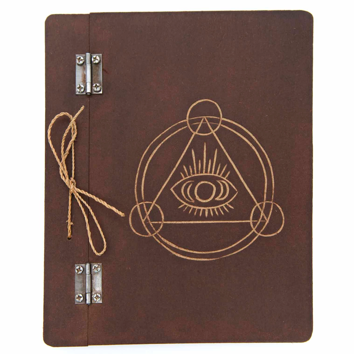 Woodbound Spellbook Journal โ 48 Pages (Mushroom / Flower of Life / Eye of Providence)