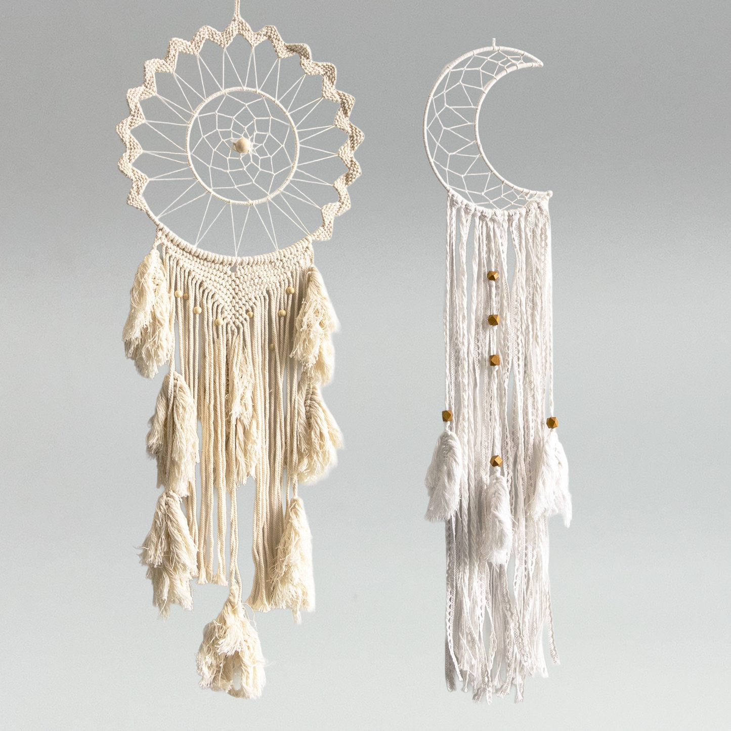 Macramé Dream Catcher Wall Hanging - Aspen / Luna